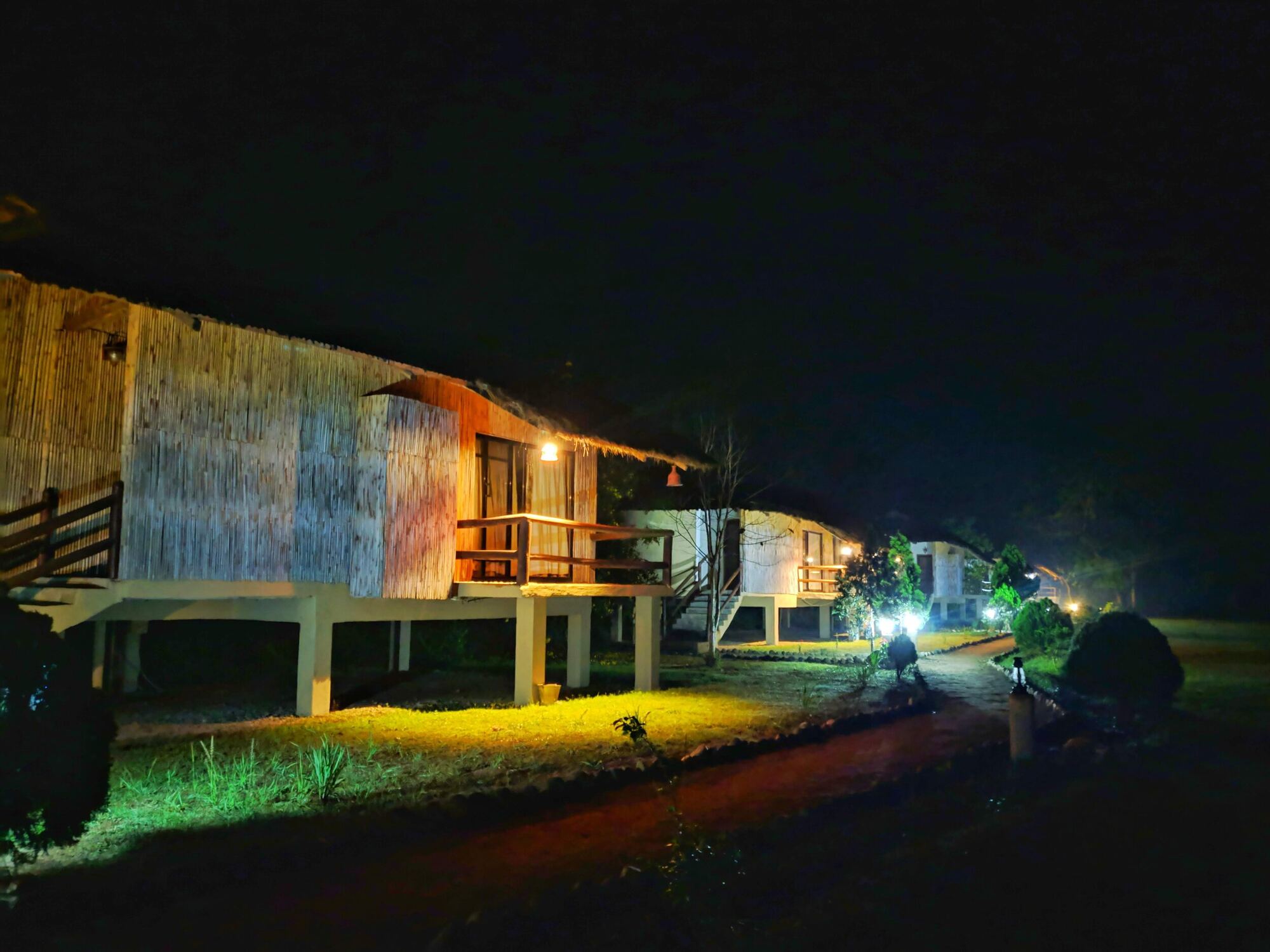 Green Jungle Resort at night